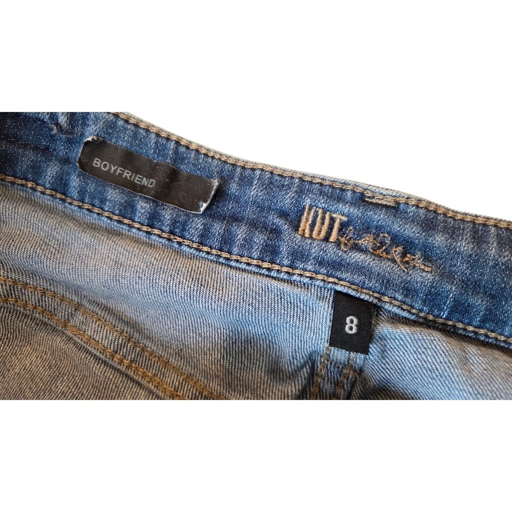 KUT from the Kloth Women's Boyfriend Jeans‎ Blue Distressed Mid-Rise Size 8 - Picture 5 of 10
